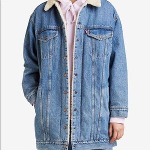 Levi’s Denim Sherpa Mid-Length Jacket